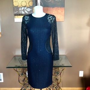 St. John Couture Navy & Black Formal Dress - NEW